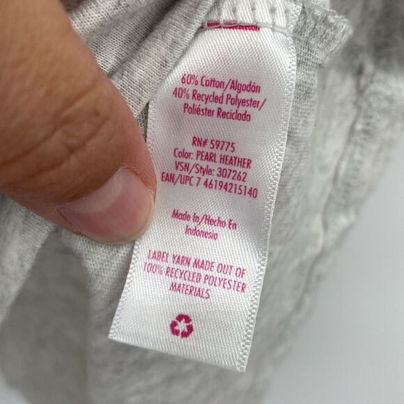 Justice Radiate Kindness Flower Smile Butterfly Cropped T-shirt Gray L 12-14 - Picture 4 of 5